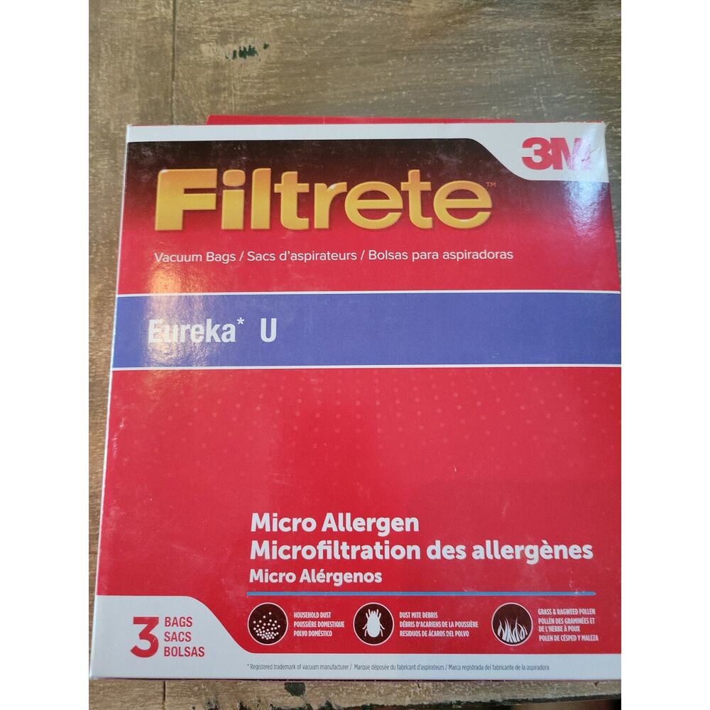 3M Filtrete Vacuum Bag For Eureka U 3 pk